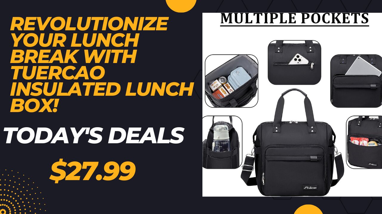 "TuErCao Insulated Lunch Box: Stylish & Spacious Cooler Bag for Work, Picnics, and More!"