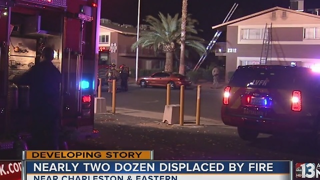 21 people displaced after apartment fire in east Las Vegas