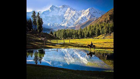 Enchanting Beauty: Nanga Parbat's Majestic Vista at Fairy Meadows Pakistan