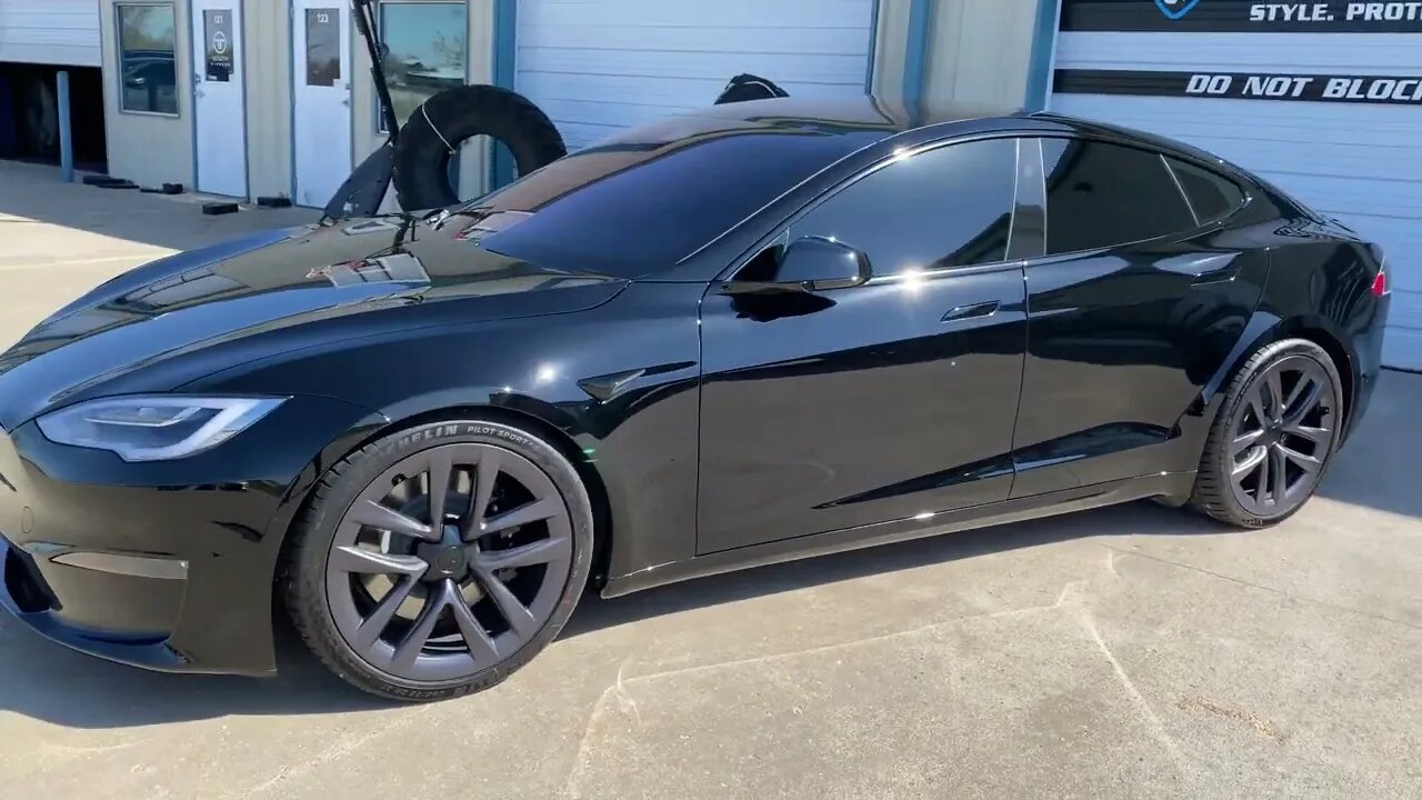 Tulsa Auto Wraps | White Glove Auto | Black Tesla