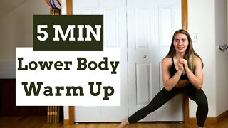 5 MIN LOWER BODY WARM UP - Dynamic Stretches for before your workout | Selah Myers