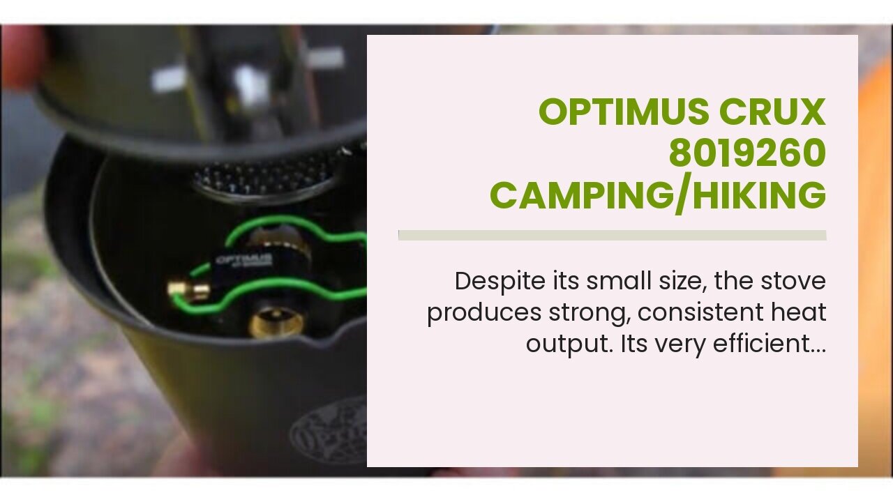 Optimus Crux 8019260 CampingHiking Camp Stove