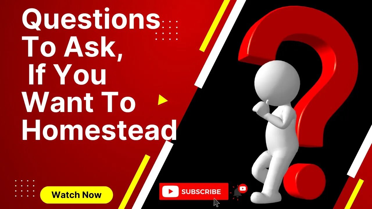 Questions homesteaders should ask themselves