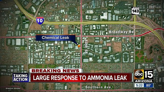 Reddy Ice warehouse in Phoenix evacuated for ammonia leak