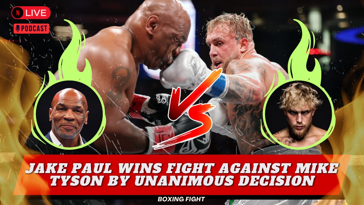 Jake Paul wins fight against Mike Tyson by unanimous decision #us #boxing #jakepaul #miketyson