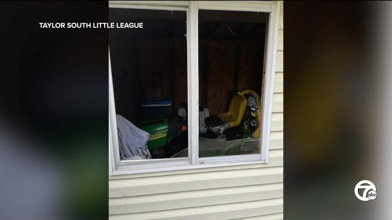 Taylor South Little League equipment damaged