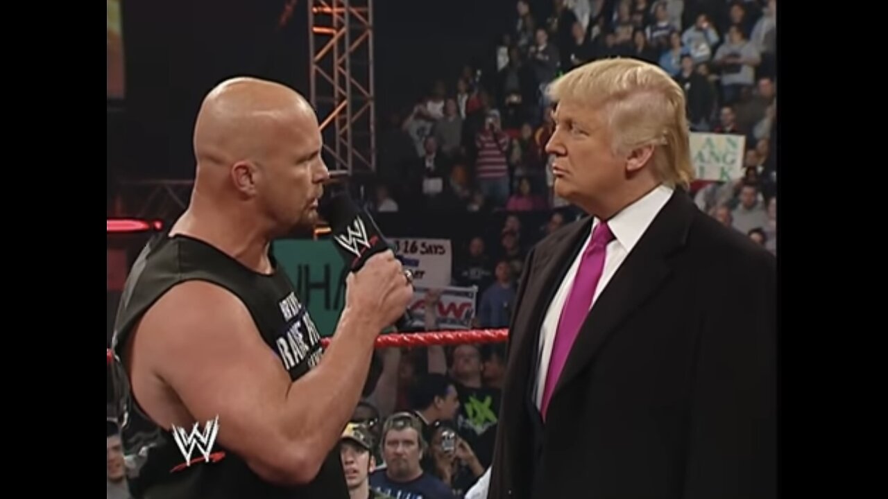 Donald Trump on WWE Live ! stone cold Steve Austin confronts trump !