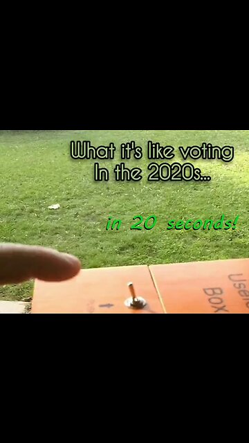 WHAT ITS LIKE VOTING IN THE 2020s in less than 20 seconds...