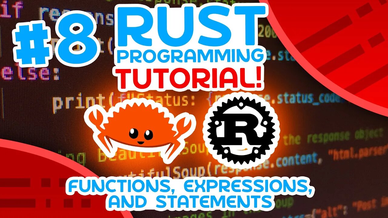 Rust Tutorial #8 - Functions, Expressions & Statements