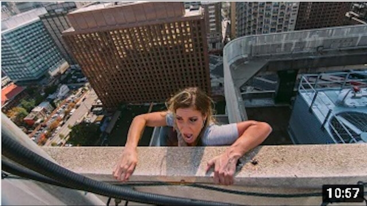 FALLING OFF 350 FOOT ROOF!!!