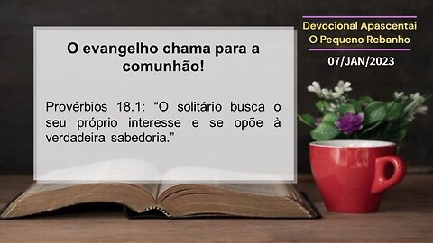 DEVOCIONAL - O evangelho chama para a comunhão!