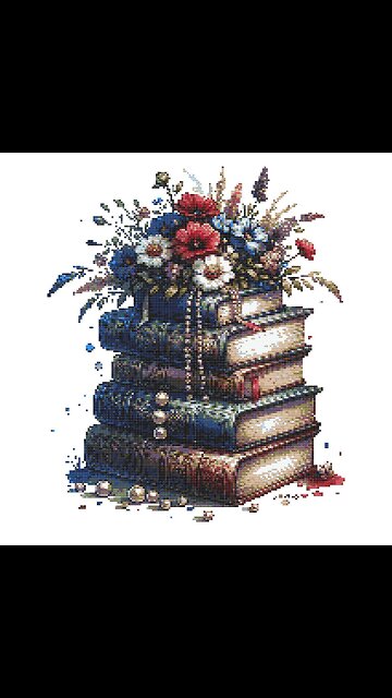 FLORAL MYSTIC BOOKS Cross Stitch Pattern by Welovit | welovit.net | #welovit