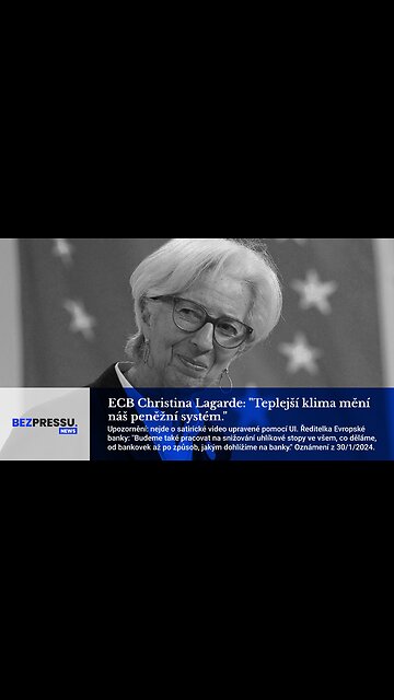 ECB Christina Lagarde: "Teplejší klima mění náš peněžní systém."