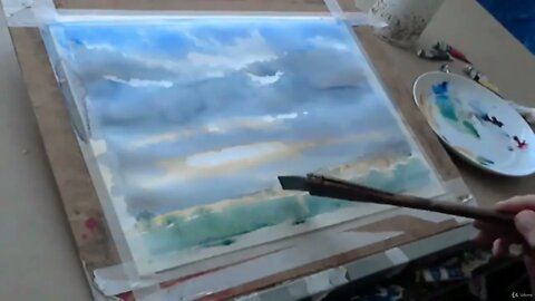 My 7 color palette part 7 in landscapes Udemy watercolour beginners guide