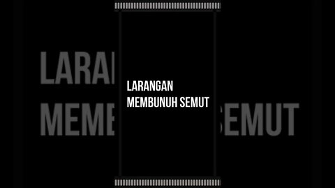 Larangan membunuh semut