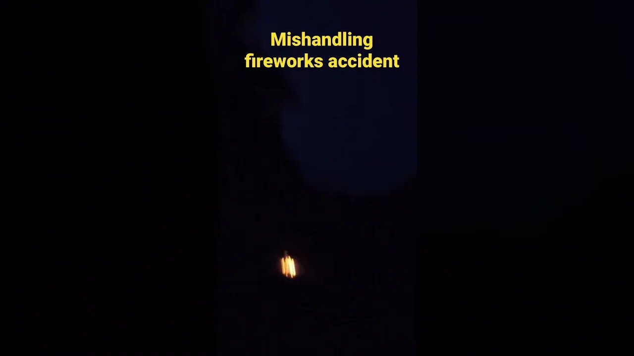 Fireworks Mishap be careful it can cause a fire