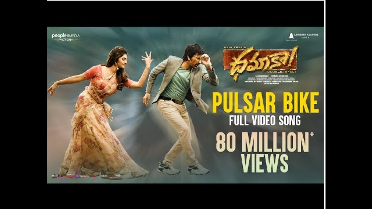 Pulsar Bike Full Video Song | Dhamaka | Ravi Teja | Sreeleela | Thrinadha Rao | Bheems Ceciroleo