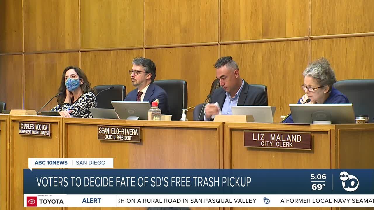 Voters to decide fate of SD's free trash pickup