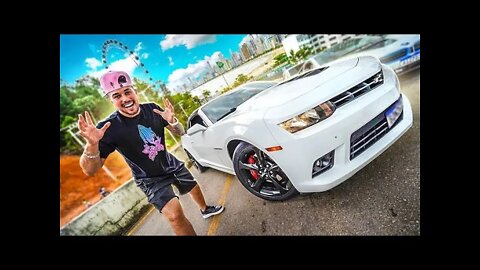 FUI DE CAMARO CONVERSÍVEL PRA PRAIA !! *que sonho MDs*