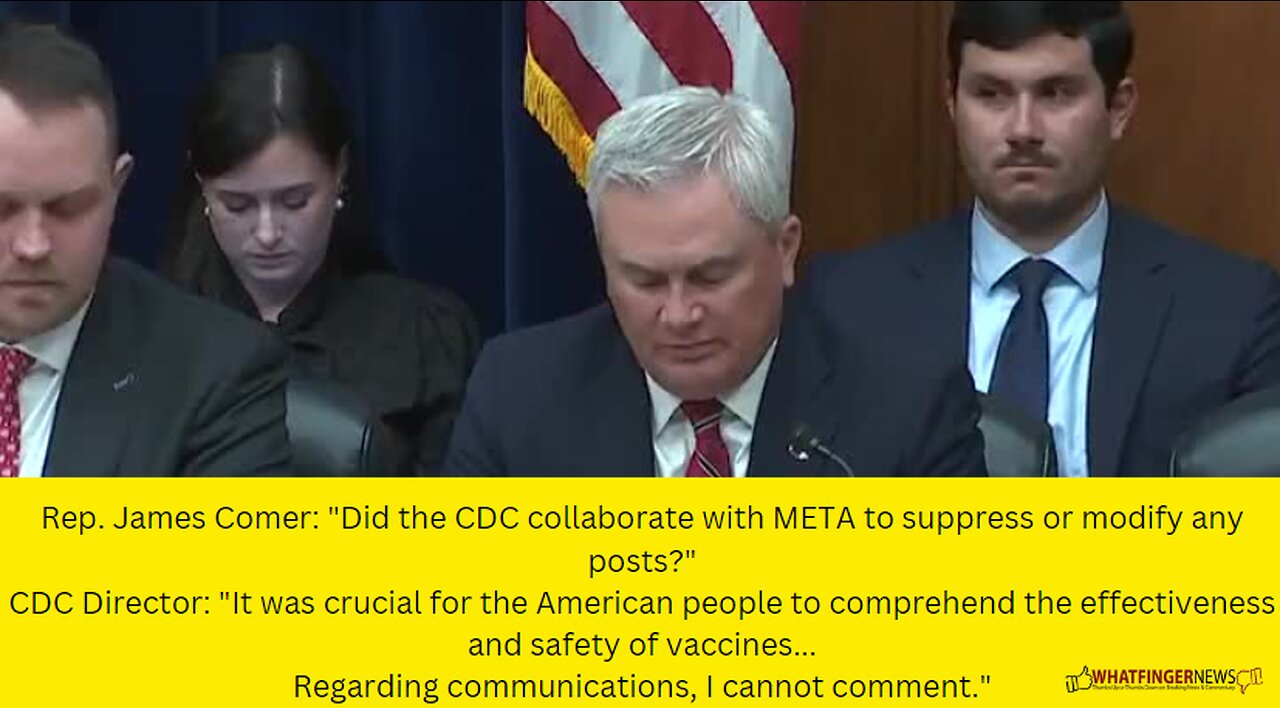 Rep. James Comer: "Did the CDC collaborate with META to suppress or modify any posts?"
