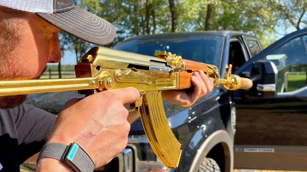 Gold Plated AK47 vs Bulletproof Car Door 🚘🔫 #shorts