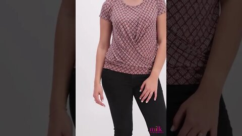 Milk Nursingwear's Banded Hem Crossover Nursing Top - How it Works