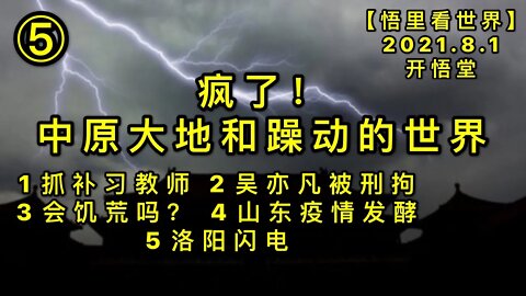 KWT2180(5)1抓补习教师2吴亦凡被刑拘3会饥荒吗？4山东疫情发酵5洛阳闪电20210801-8【悟里看世界】