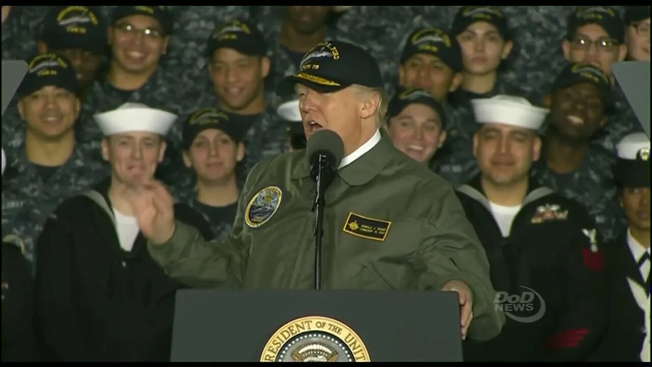 President Trump Speaks at Future USS Gerald R Ford, March 2, 2017