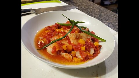 Basa Fish In Tomato Pepper Sauce!