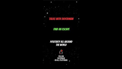 Find An Escape #dayodman #free #getaway #eeyayyahh #motivation