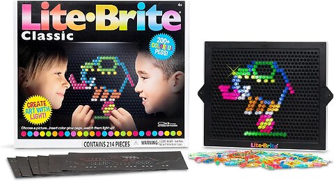 Lite-Brite Classic, Favorite Retro Toy - Create Art with light, Holiday, Birthday gift