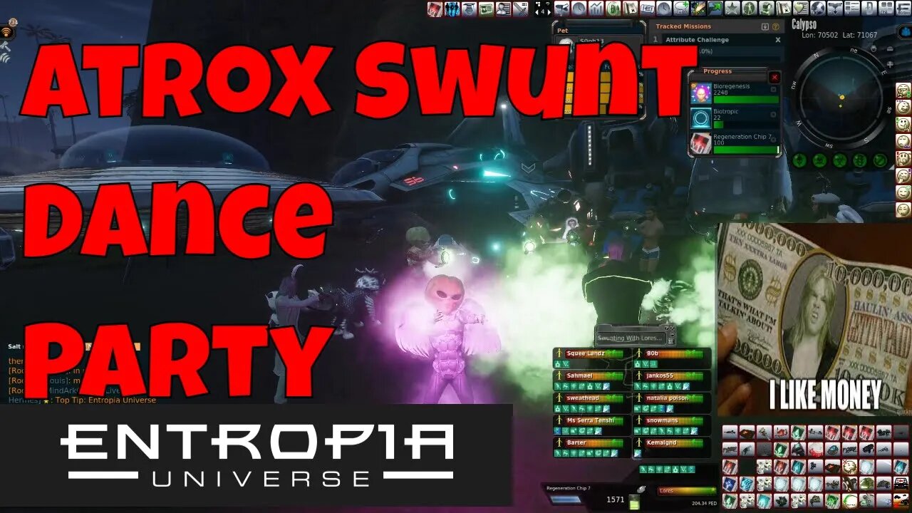 Entropia Universe Team Swunting Atrox Dance Party With Lorespade