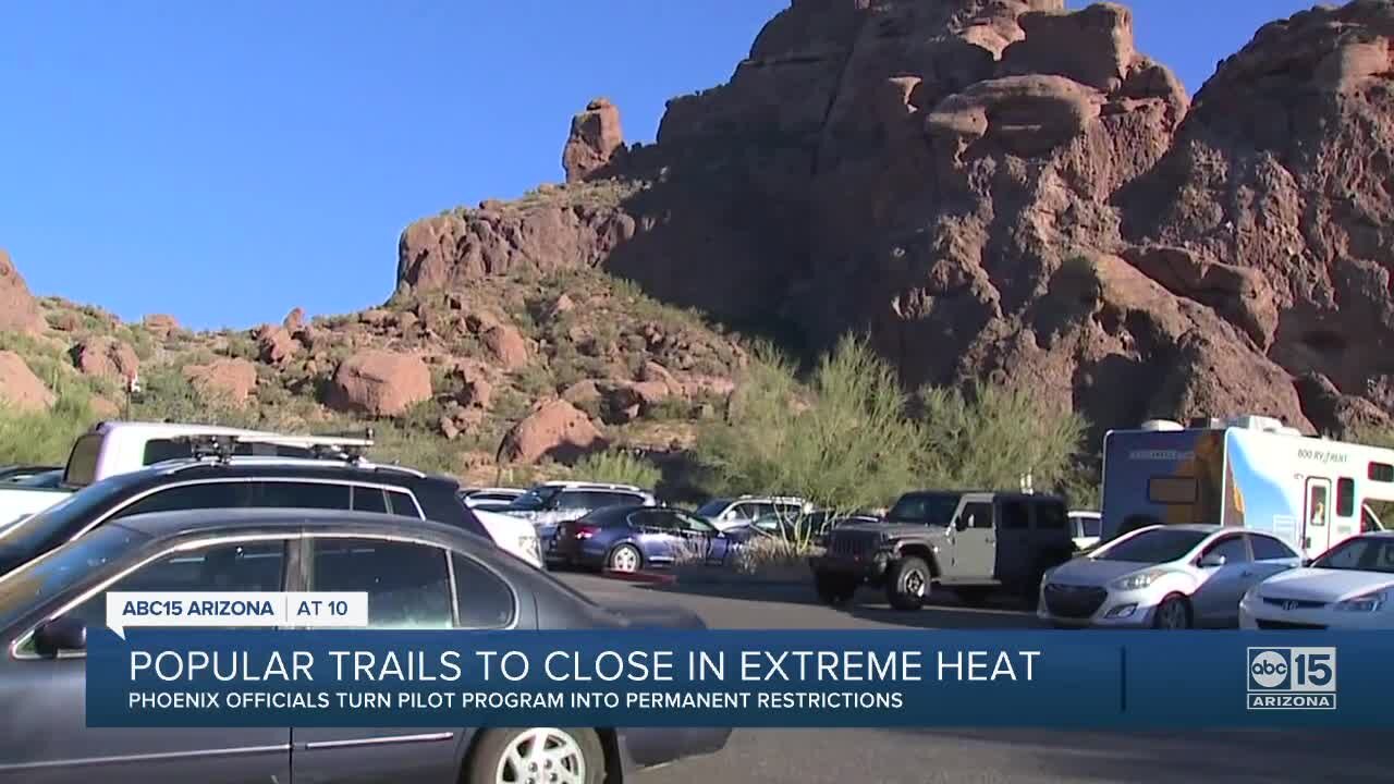 Popular Phoenix Camelback, Piestewa Peak hiking trails to close under extreme heat