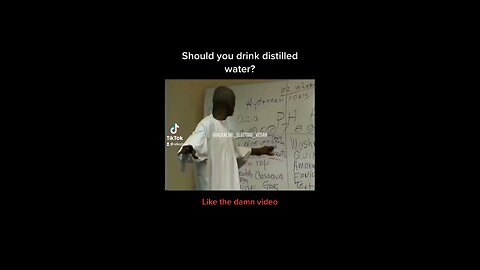 Why distilled water is fuckin stupid to drink.