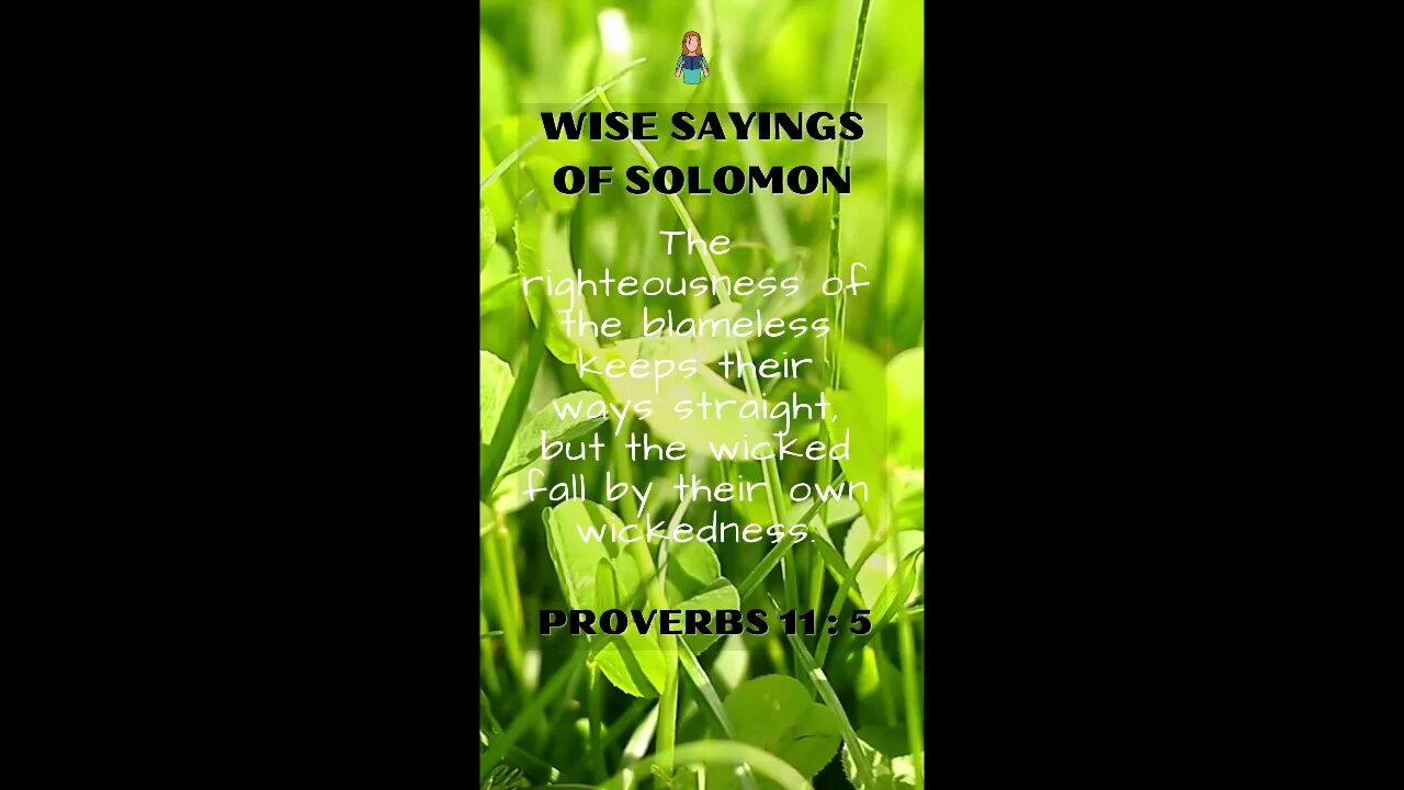 Proverbs 11:5 | Wise Sayings of Solomon