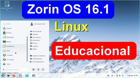 Linux Zorin 16.1 OS Education. Distro direcionada a Educação para professores e alunos.