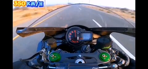 350 KM/H of Kawasaki Ninja H2R 😱