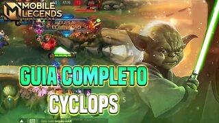 COMO JOGAR DE CYCLOPS | YODA SKIN | COMBOS, BUILD, EMBLEMA | MLBB