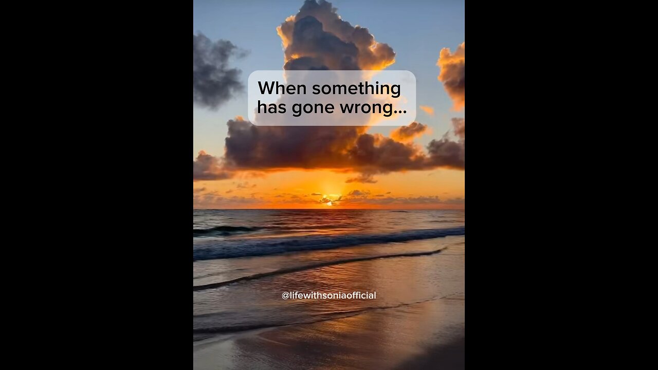 When something has gone wrong...