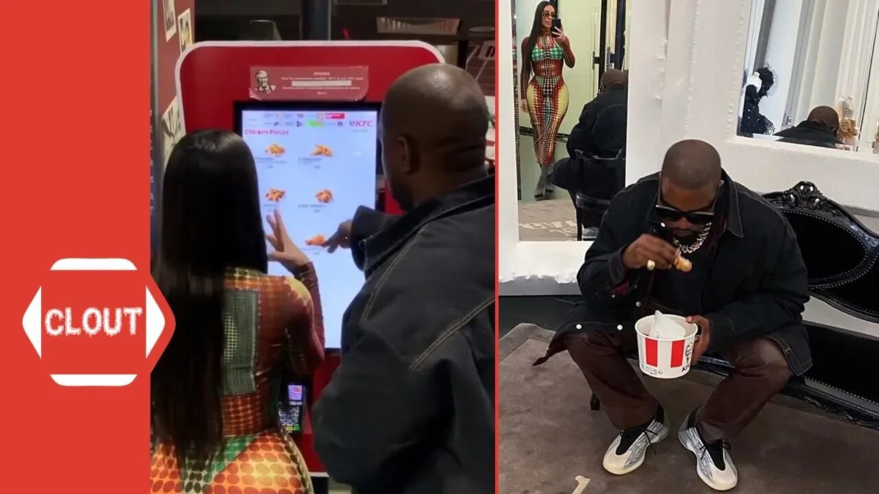 Kim Kardashian & Kanye West Enjoy KFC While On A Date In Paris!