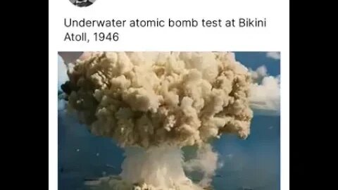 Underwater atomic bomb test at Bikini Atoll in 1946💥💥🔥