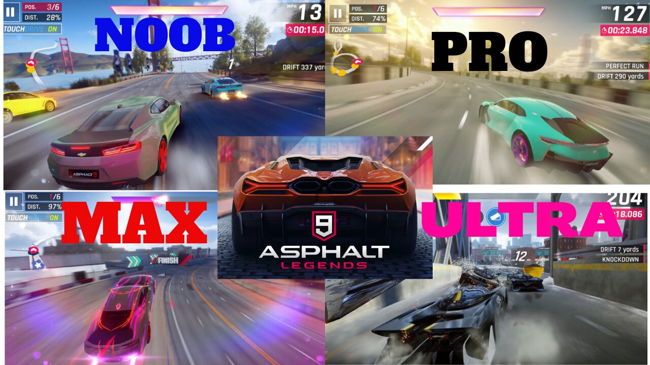 ASPHALT 9 LEGENDS - NOOB VS PRO