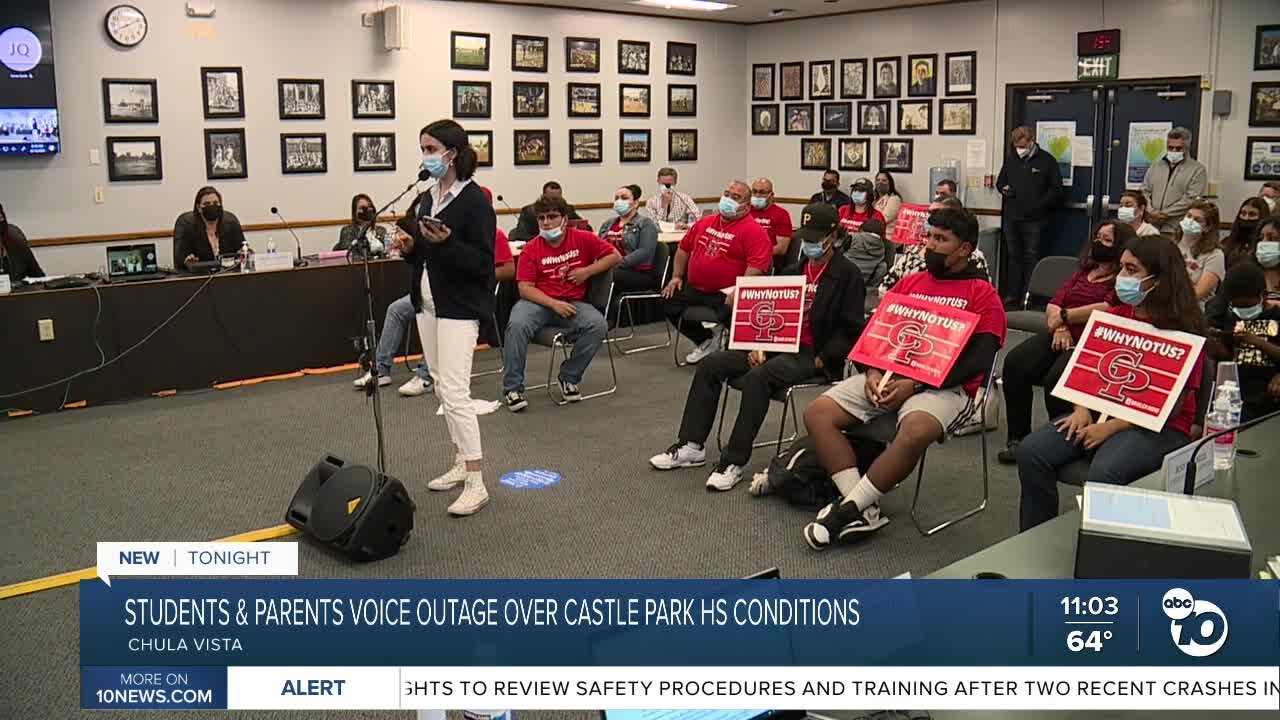 Students, parents and community members voice frustrations over Castle Park HS conditions