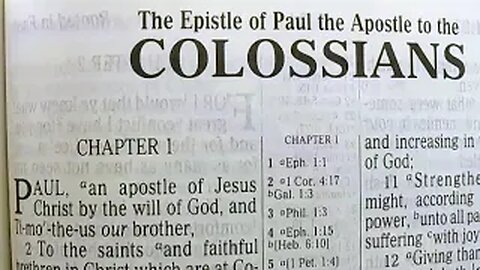 Colossians: Chapters 01-04