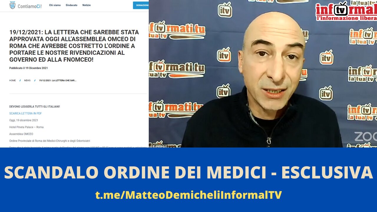 SCANDALO ORDINE DEI MEDICI - ESCLUSIVA