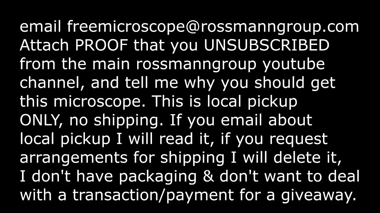 Free Leica A60s microscope giveaway - UNSUBSCRIBE to enter for a chance to win!