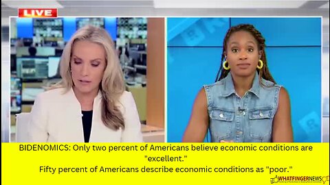 BIDENOMICS: Only two percent of Americans believe economic conditions are "excellent."