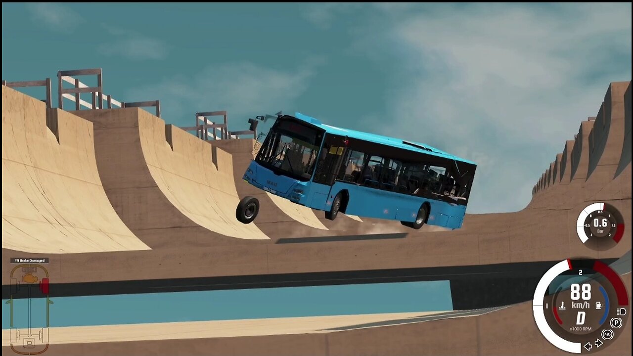 BUS crash 💥🚌 BeamNG.Drive Game #21🚦jump high speed ramp