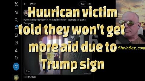 Hurricane Helene victim in NC is told she won't get more aid over a Trump sign-723