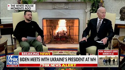 Biden Hosts Ukrainian President Zelenskyy For Oval Office Meeting By The Fire